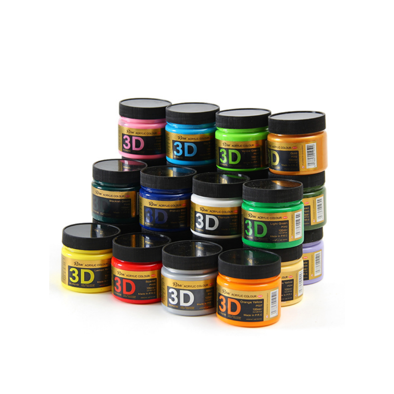 Heavy Equipment Painting - 3D-Dimensionales Acrylfarben-Set, 100ml Hochflüssige Strukturierte Kunstfarben